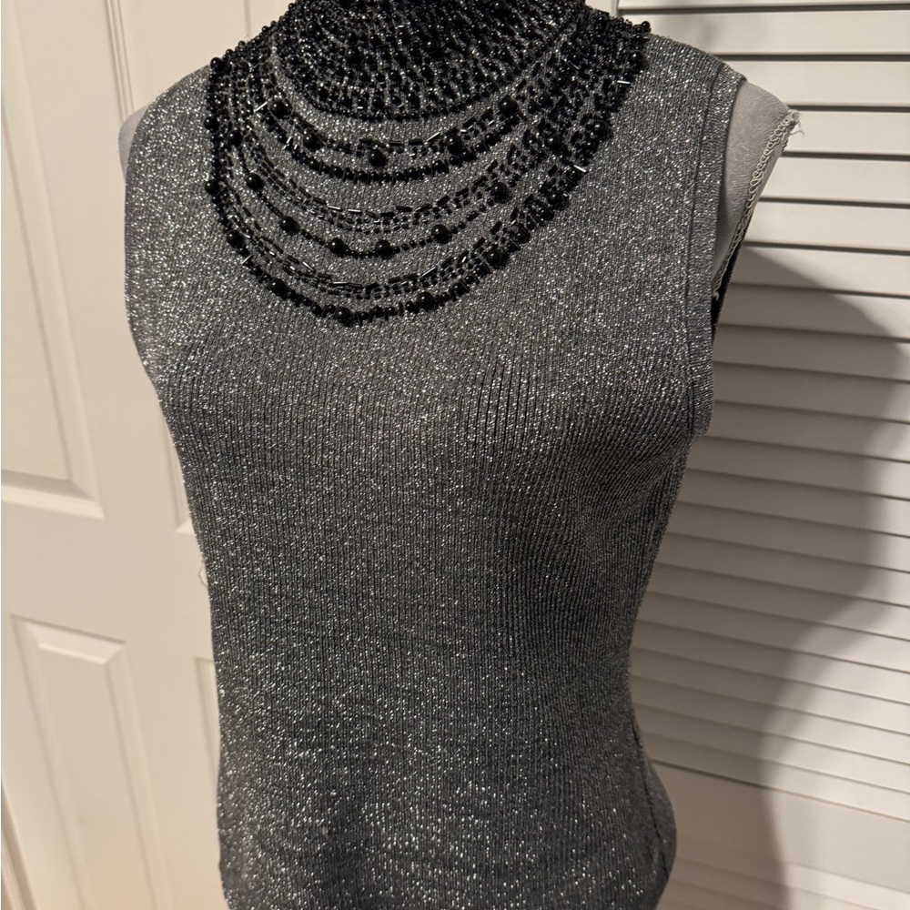 Grace Elements Silk Blend Metallic High Neck, Bea… - image 2